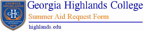 GHC Summer Semester 2024 Aid Request Form